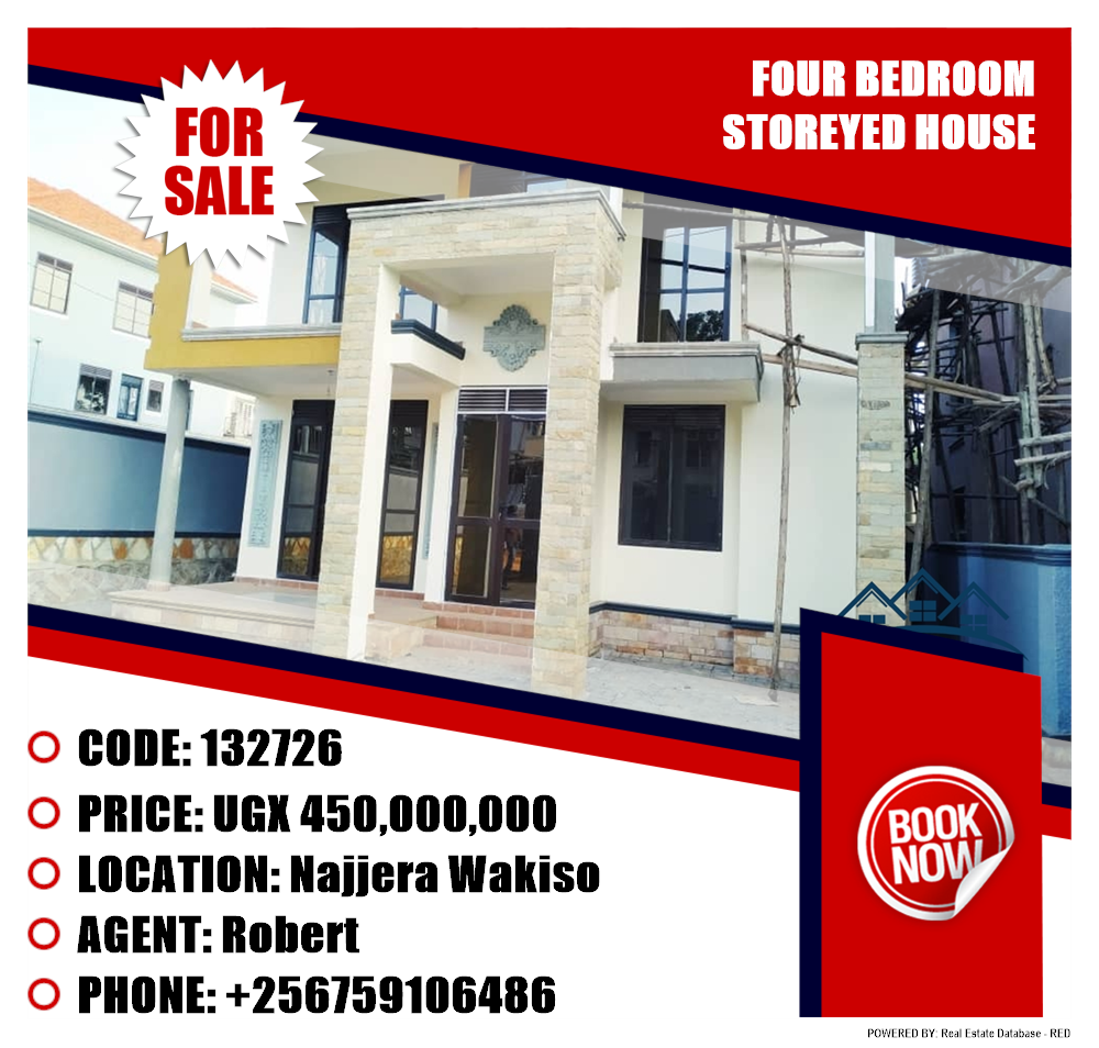 4 bedroom Storeyed house  for sale in Najjera Wakiso Uganda, code: 132726
