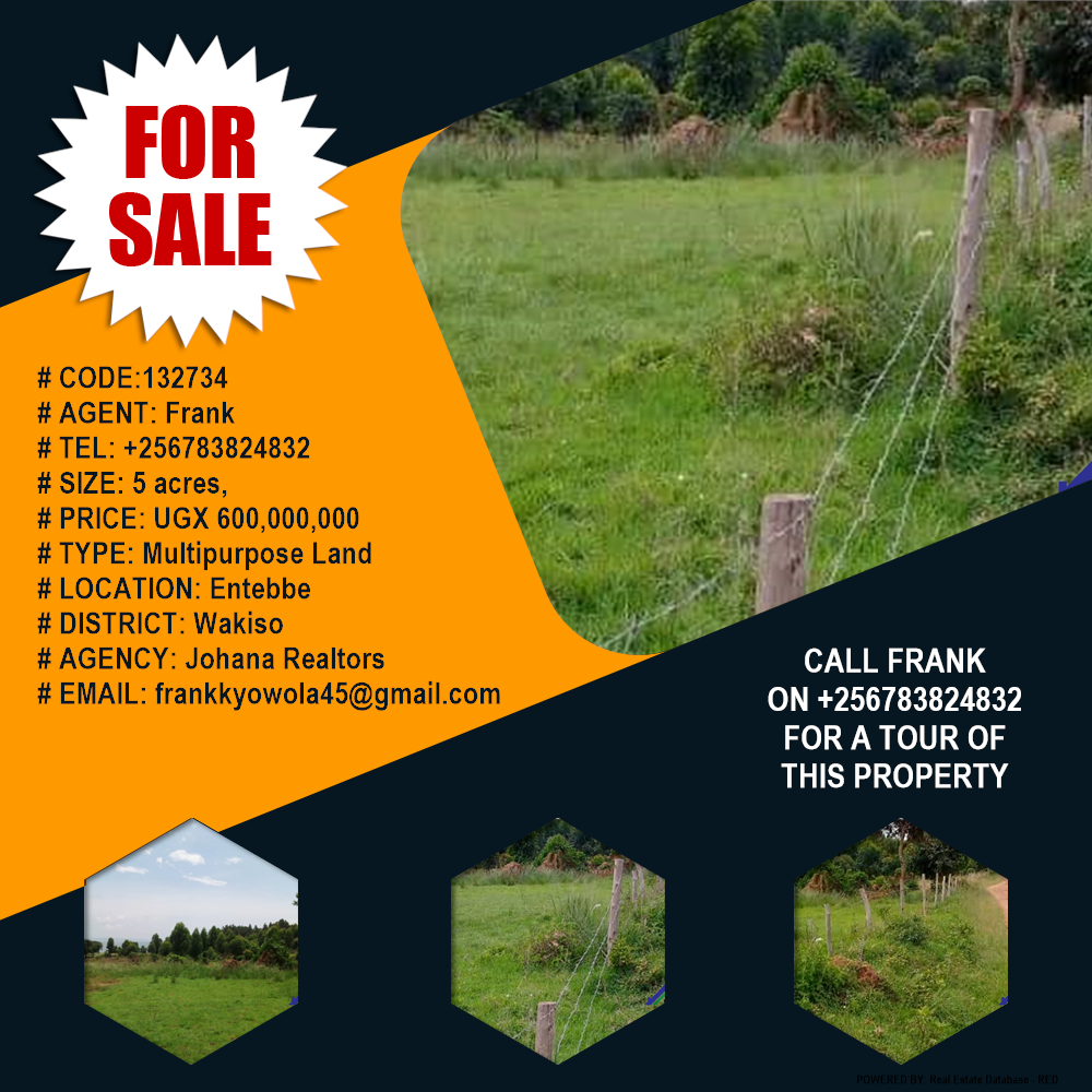Multipurpose Land  for sale in Entebbe Wakiso Uganda, code: 132734