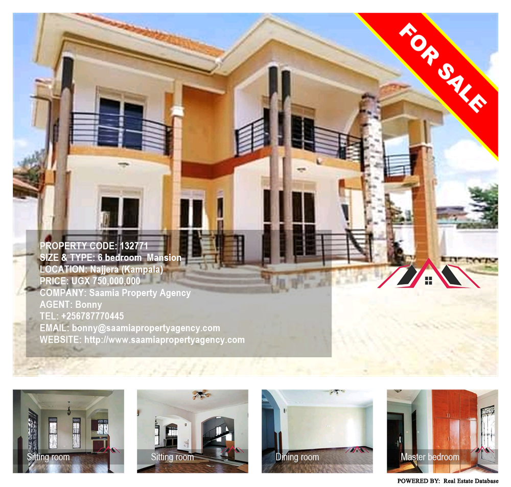 6 bedroom Mansion  for sale in Najjera Kampala Uganda, code: 132771