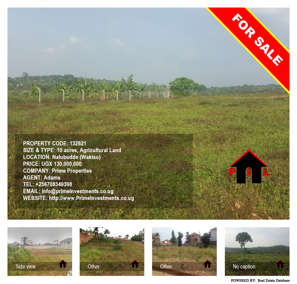 Agricultural Land  for sale in Nalubudde Wakiso Uganda, code: 132821