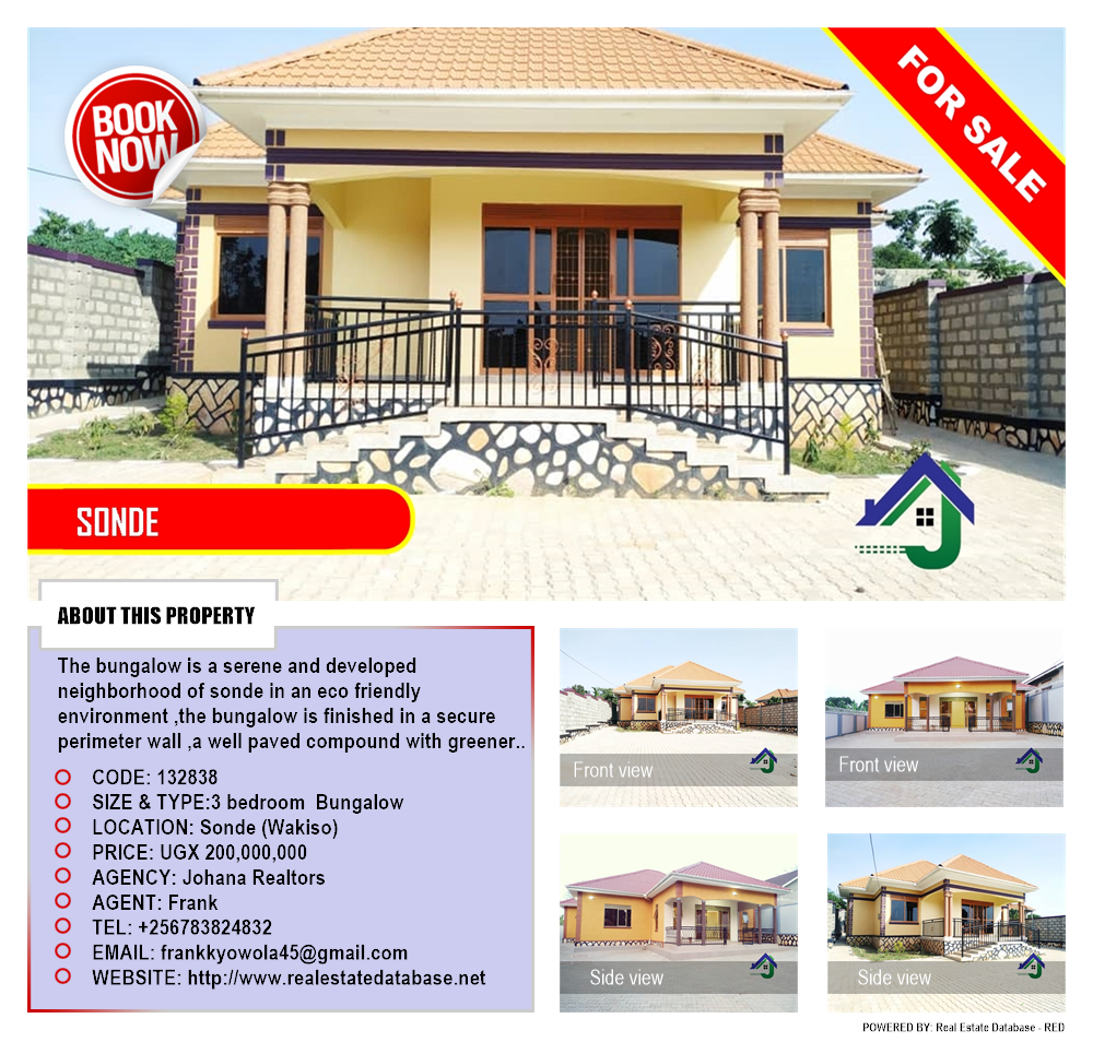 3 bedroom Bungalow  for sale in Sonde Wakiso Uganda, code: 132838