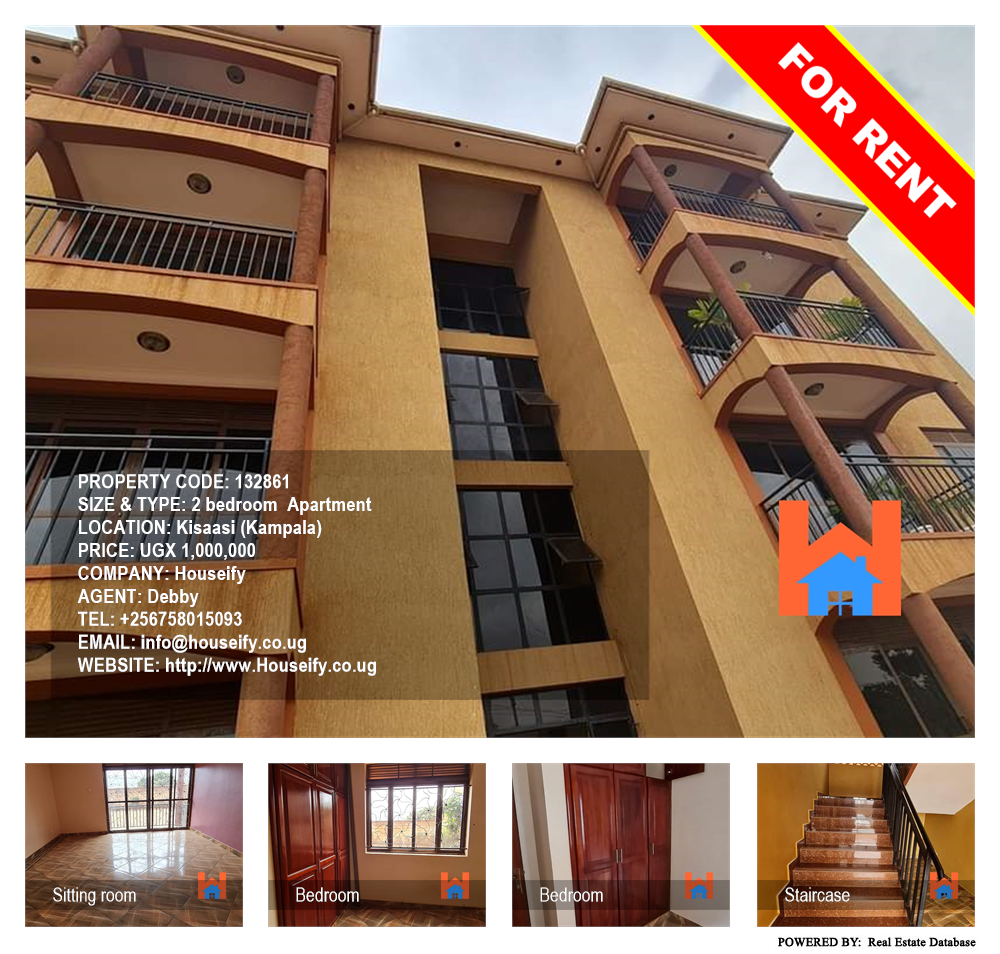 2 bedroom Apartment  for rent in Kisaasi Kampala Uganda, code: 132861