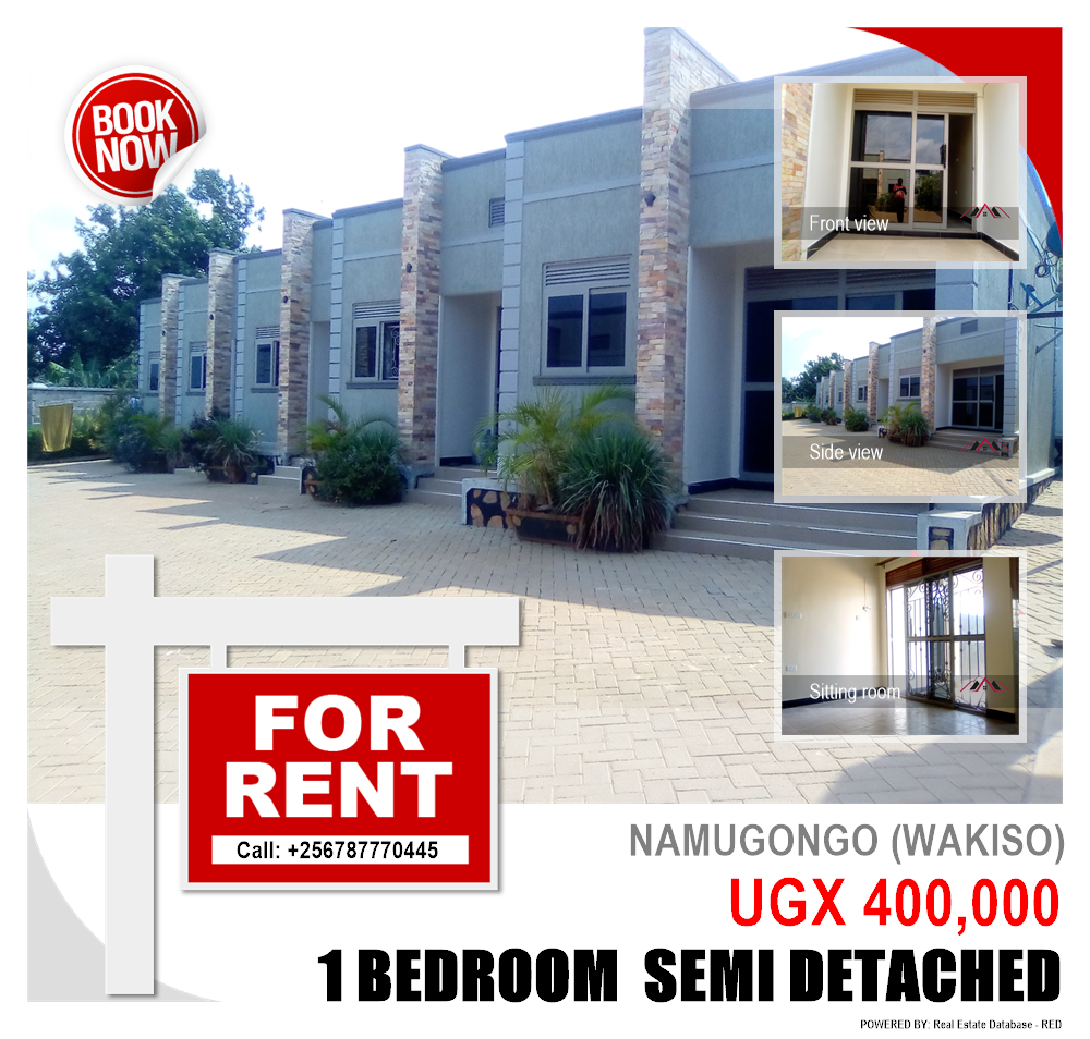 1 bedroom Semi Detached  for rent in Namugongo Wakiso Uganda, code: 132948