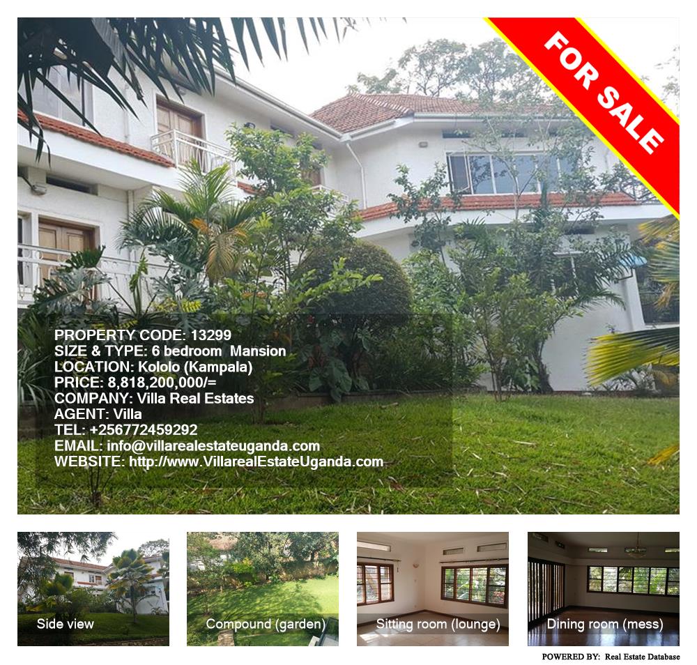 6 bedroom Mansion  for sale in Kololo Kampala Uganda, code: 13299