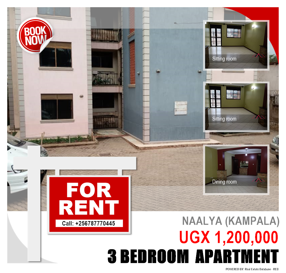 3 bedroom Apartment  for rent in Naalya Kampala Uganda, code: 133073