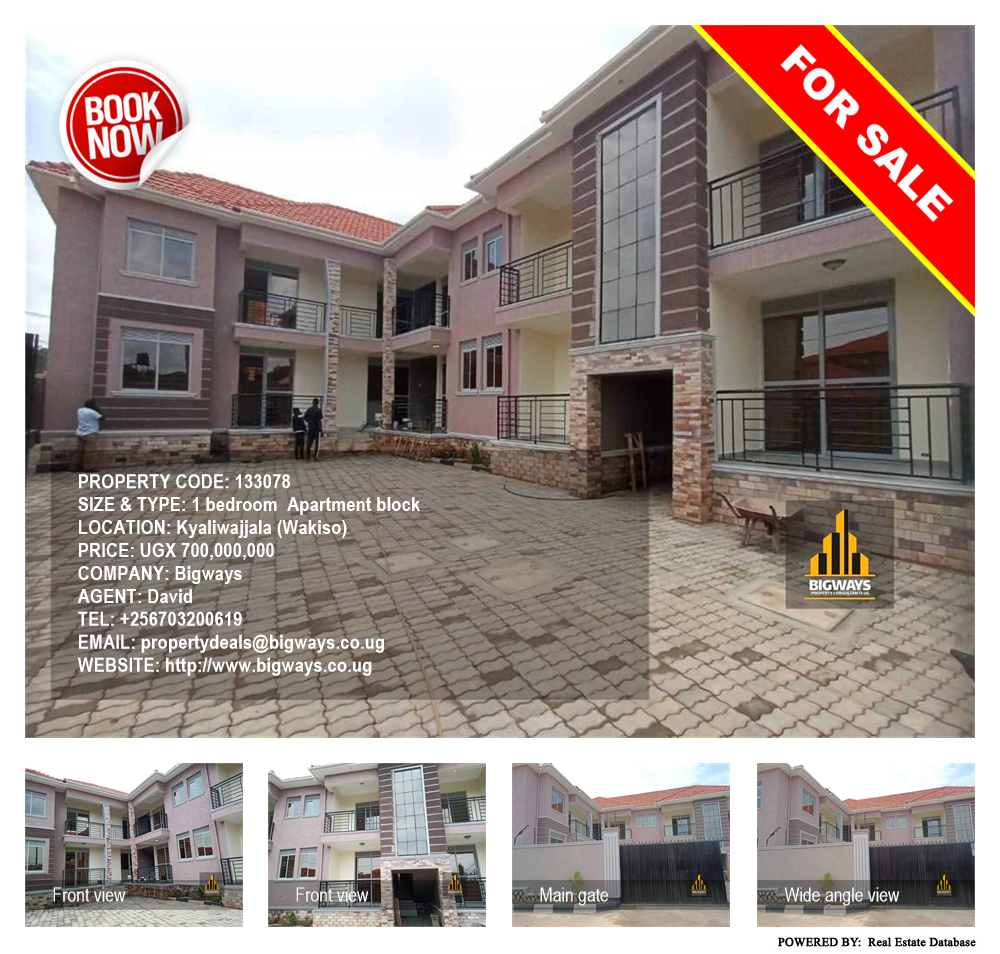1 bedroom Apartment block  for sale in Kyaliwajjala Wakiso Uganda, code: 133078