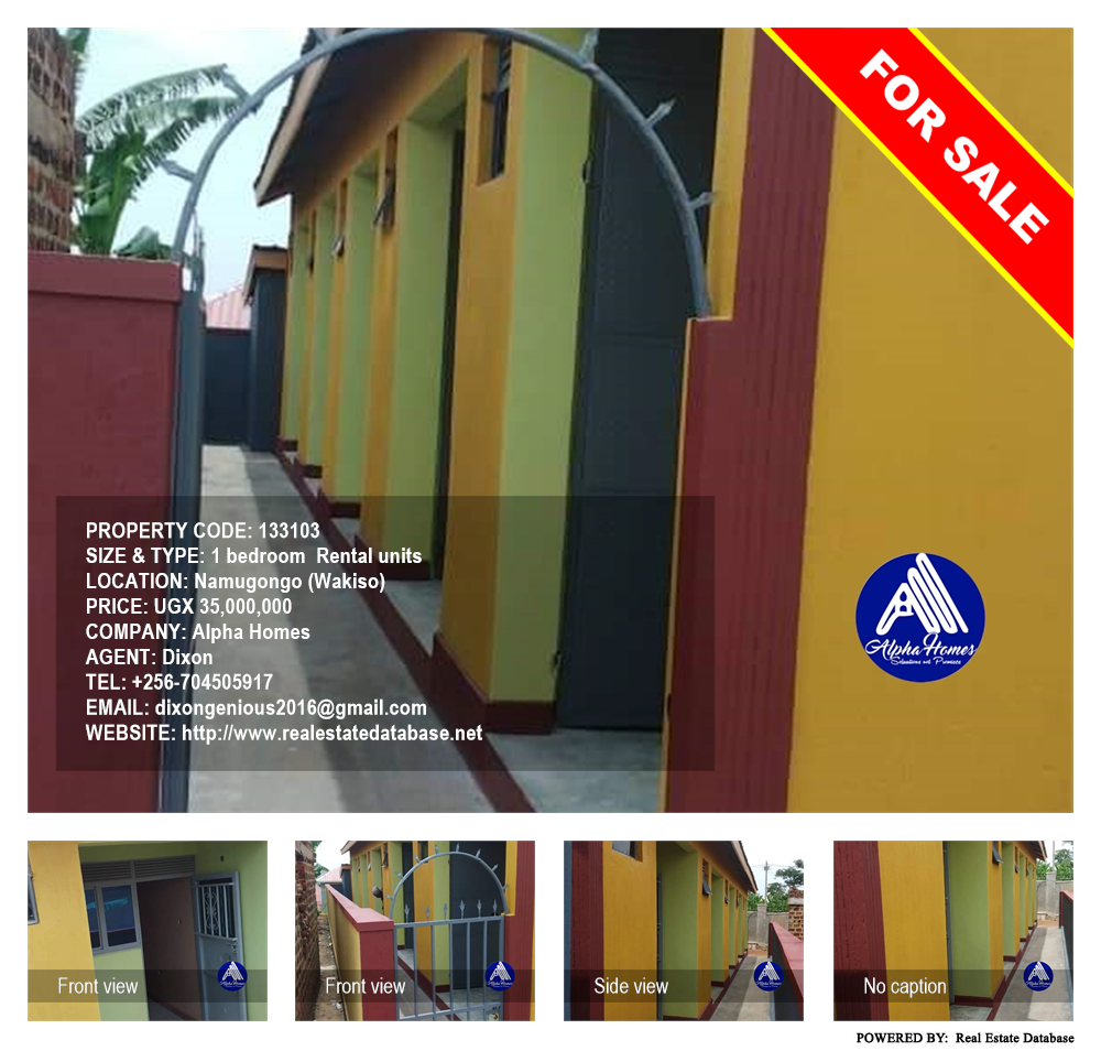 1 bedroom Rental units  for sale in Namugongo Wakiso Uganda, code: 133103