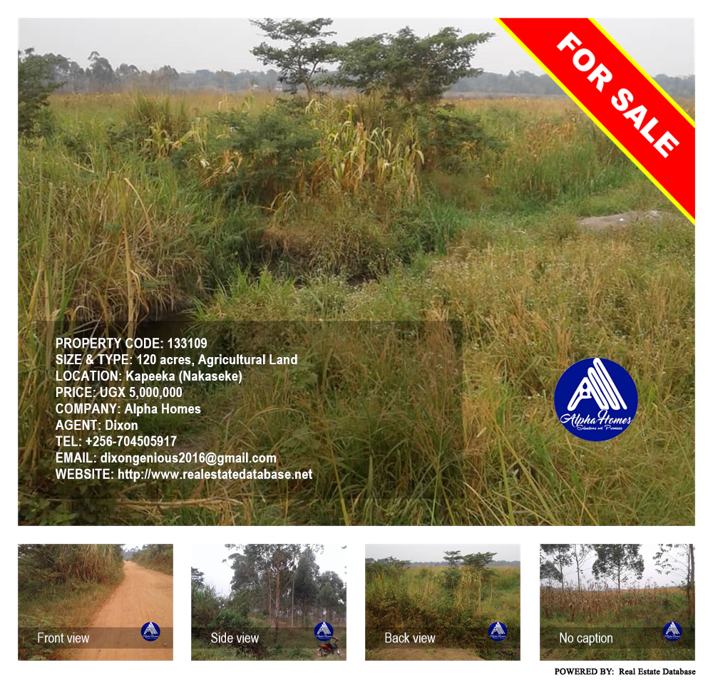 Agricultural Land  for sale in Kapeeka Nakaseke Uganda, code: 133109