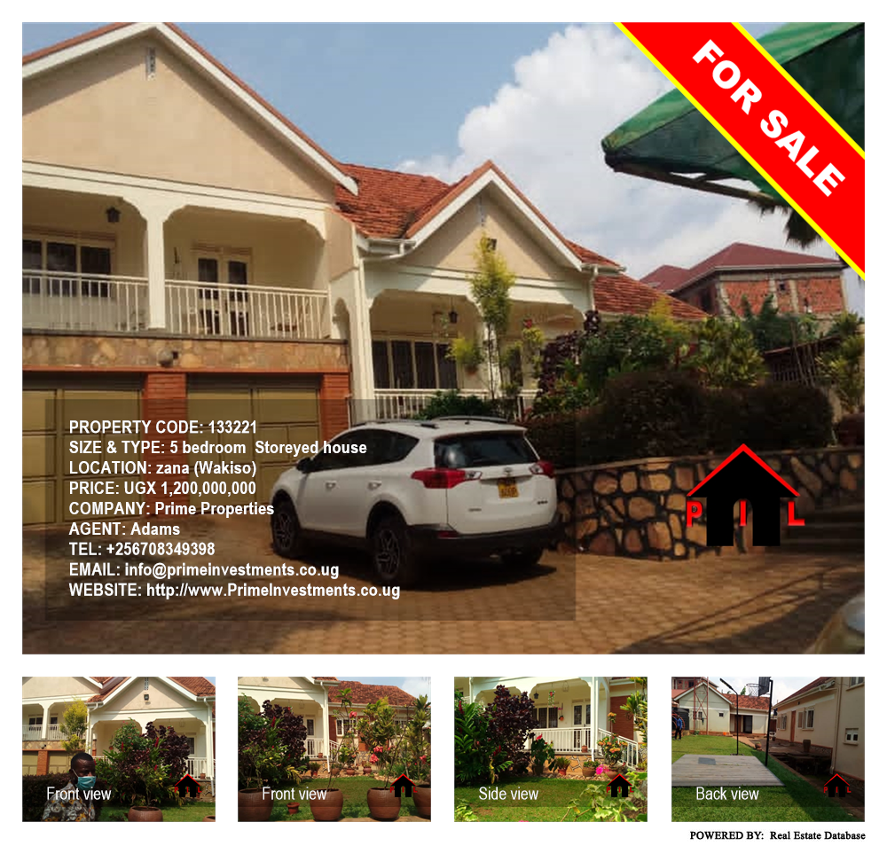 5 bedroom Storeyed house  for sale in Zana Wakiso Uganda, code: 133221