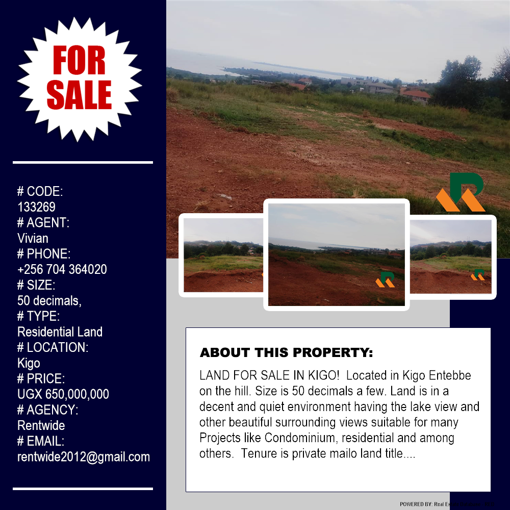 Residential Land  for sale in Kigo Wakiso Uganda, code: 133269