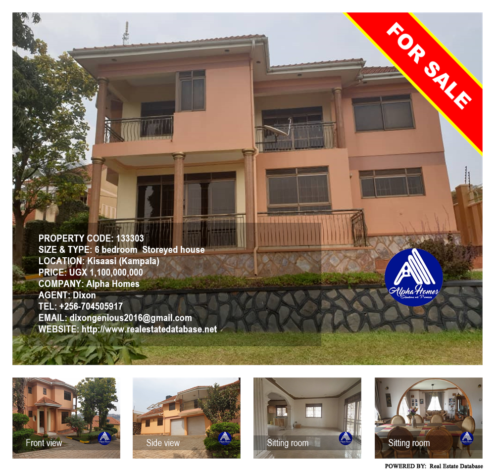 6 bedroom Storeyed house  for sale in Kisaasi Kampala Uganda, code: 133303