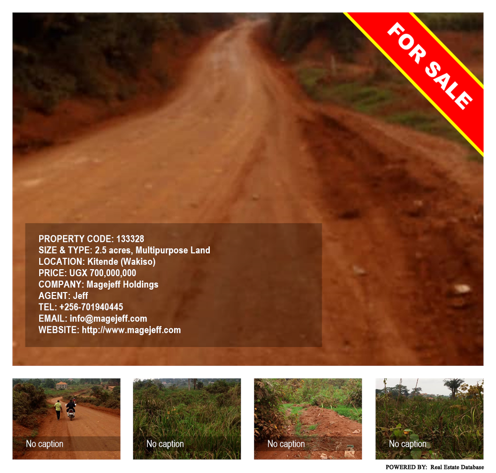 Multipurpose Land  for sale in Kitende Wakiso Uganda, code: 133328