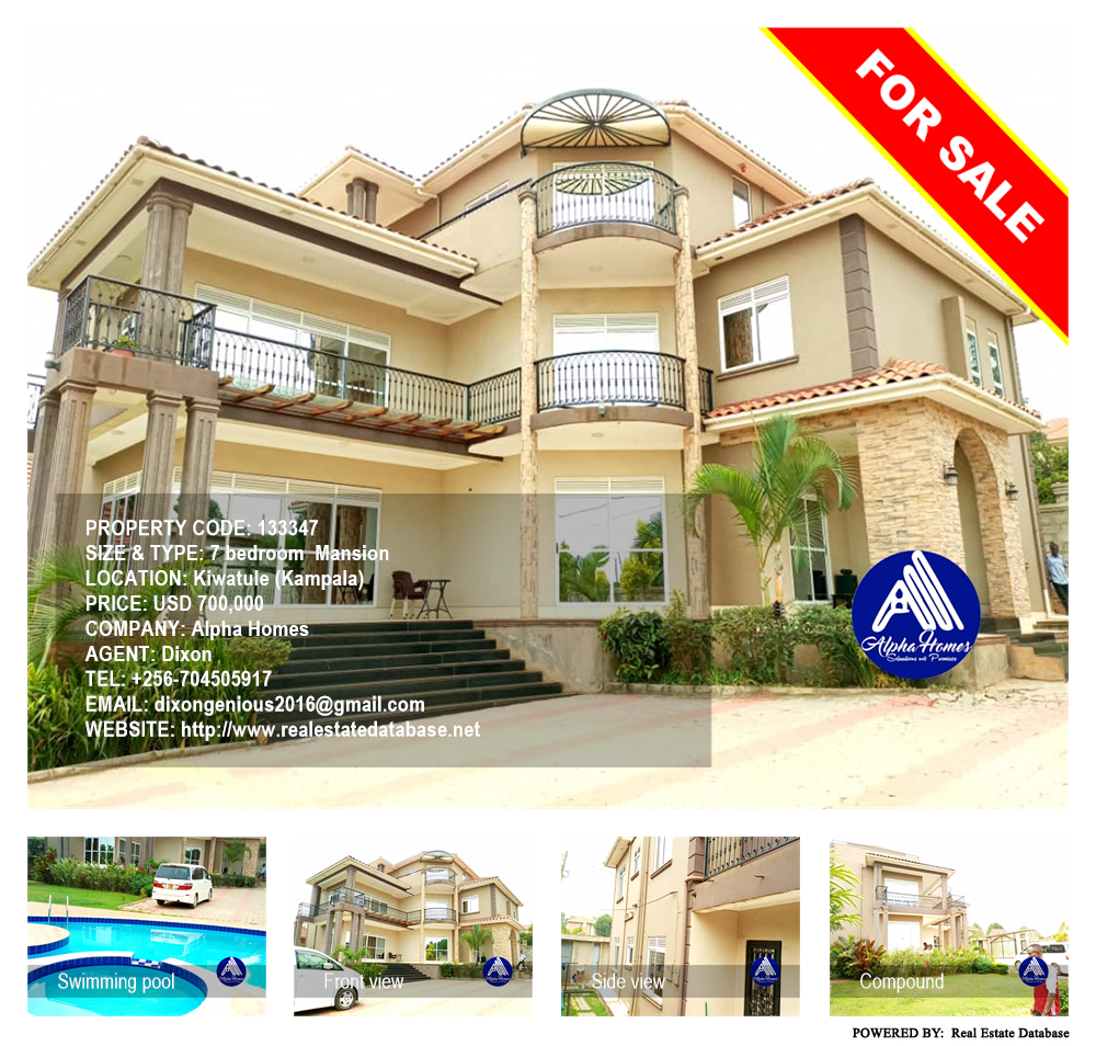 7 bedroom Mansion  for sale in Kiwatule Kampala Uganda, code: 133347