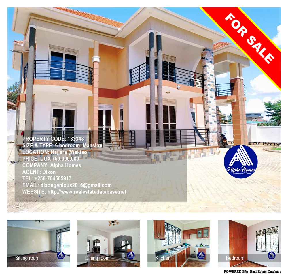 6 bedroom Mansion  for sale in Najjera Wakiso Uganda, code: 133348