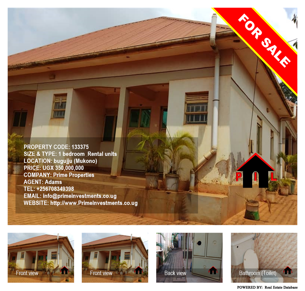 1 bedroom Rental units  for sale in Bugujju Mukono Uganda, code: 133375