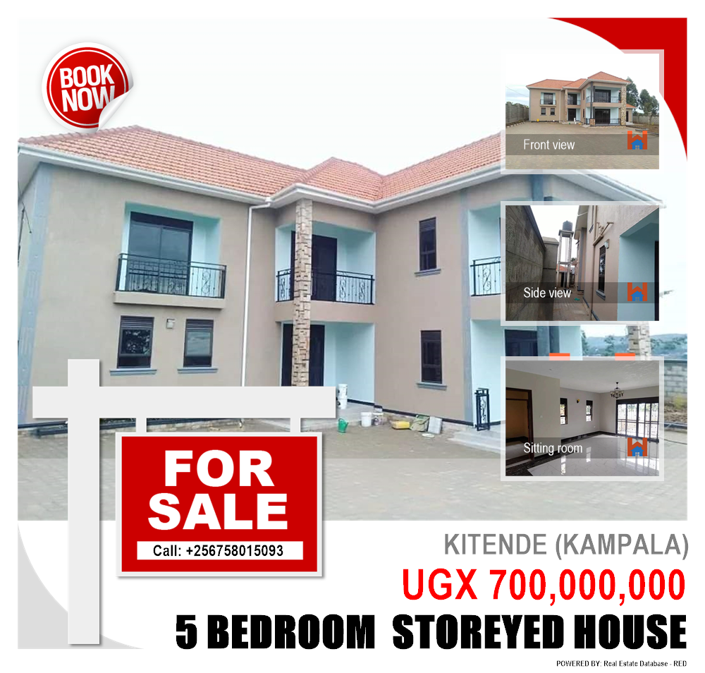 5 bedroom Storeyed house  for sale in Kitende Kampala Uganda, code: 133439