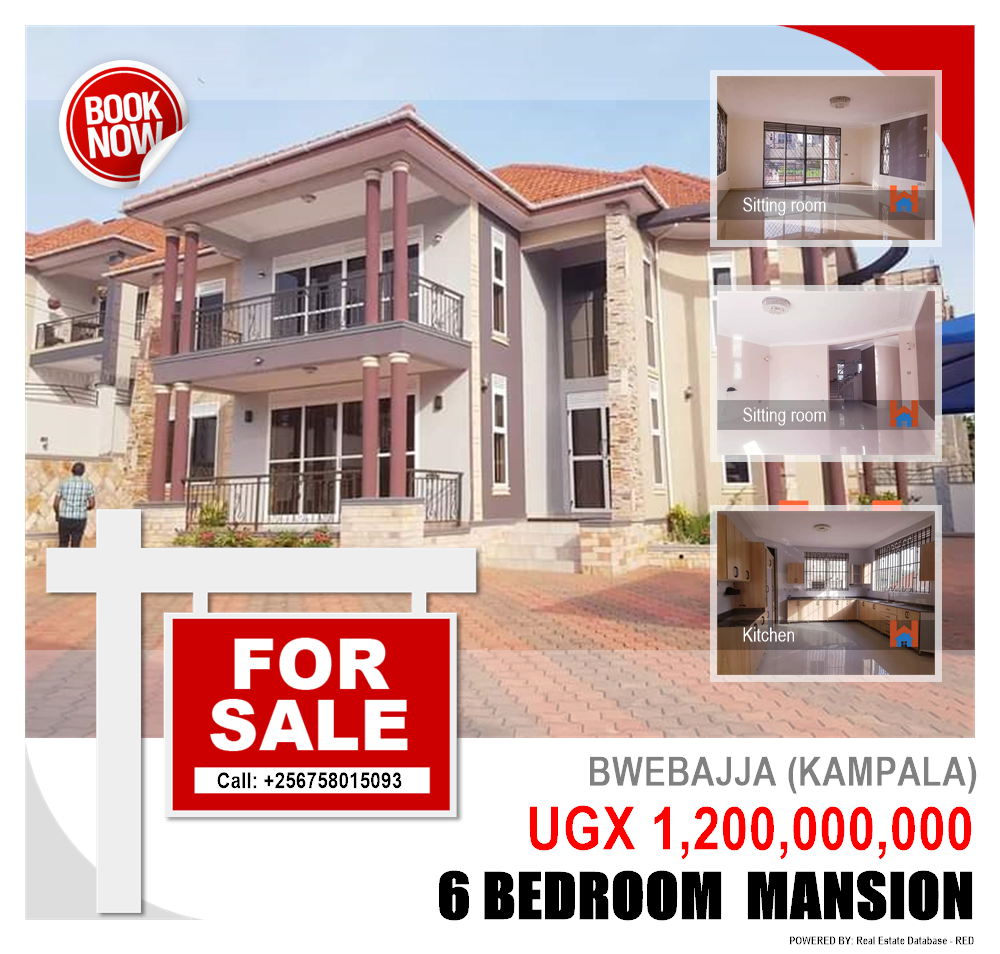 6 bedroom Mansion  for sale in Bwebajja Kampala Uganda, code: 133443
