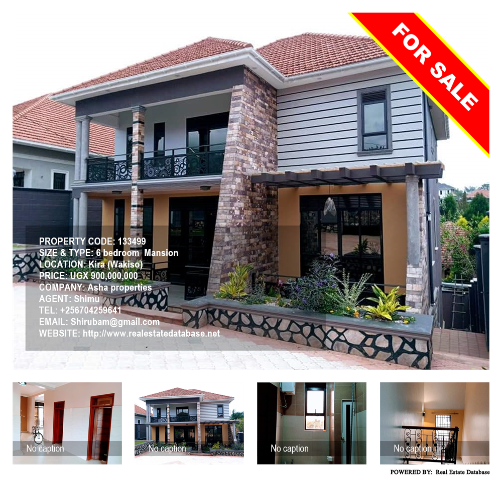 6 bedroom Mansion  for sale in Kira Wakiso Uganda, code: 133499