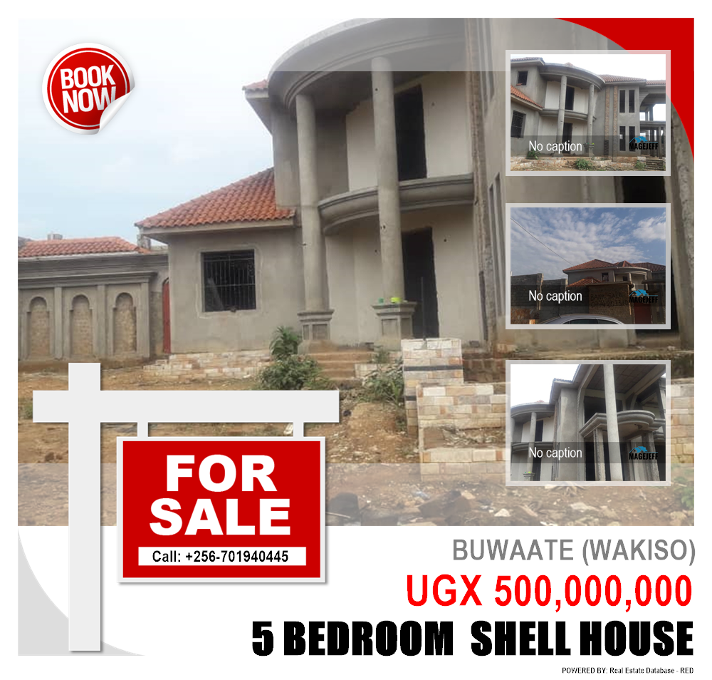 5 bedroom Shell House  for sale in Buwaate Wakiso Uganda, code: 133500