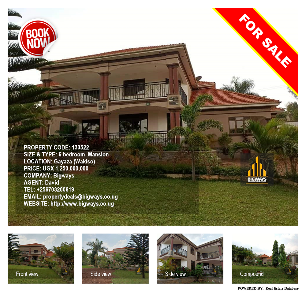 6 bedroom Mansion  for sale in Gayaza Wakiso Uganda, code: 133522