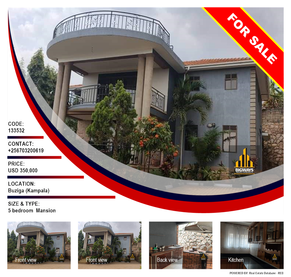 5 bedroom Mansion  for sale in Buziga Kampala Uganda, code: 133532