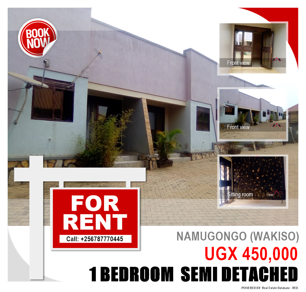 1 bedroom Semi Detached  for rent in Namugongo Wakiso Uganda, code: 133590