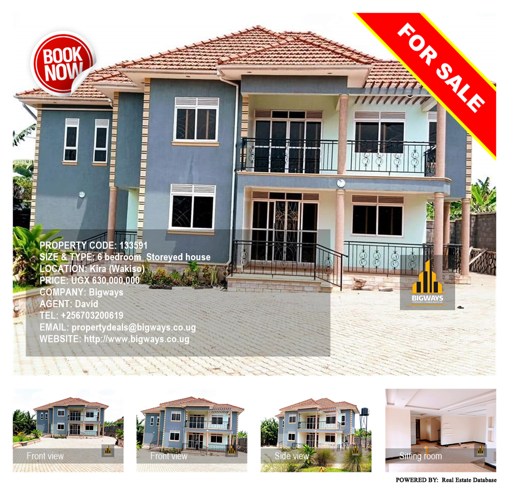 6 bedroom Storeyed house  for sale in Kira Wakiso Uganda, code: 133591