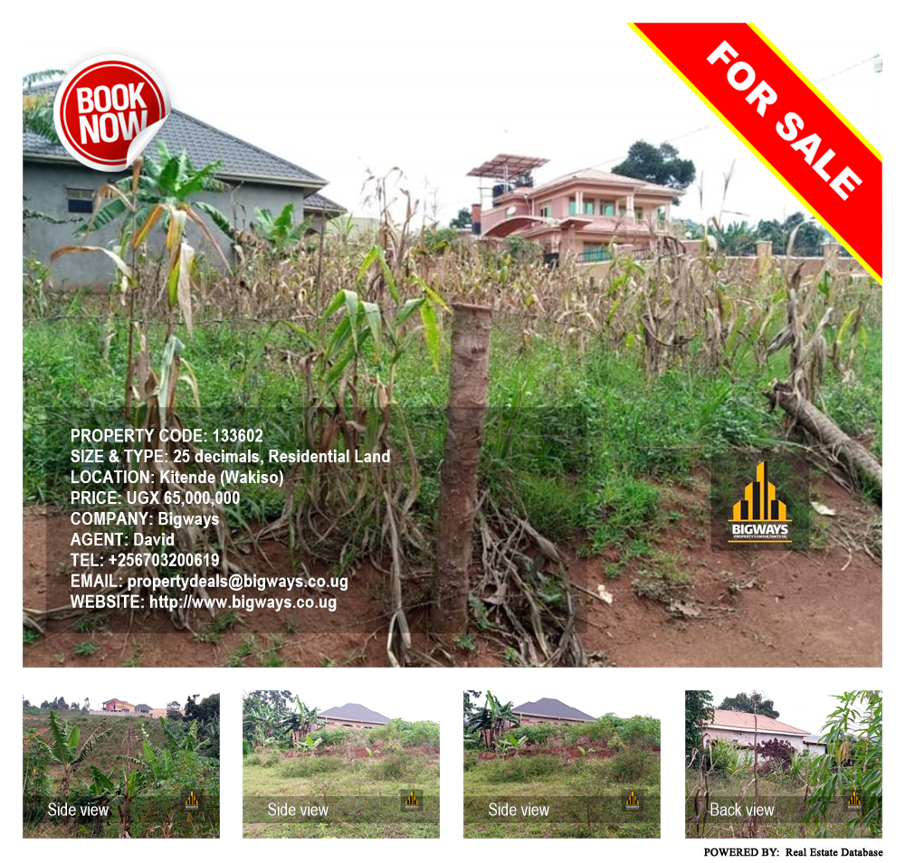 Residential Land  for sale in Kitende Wakiso Uganda, code: 133602
