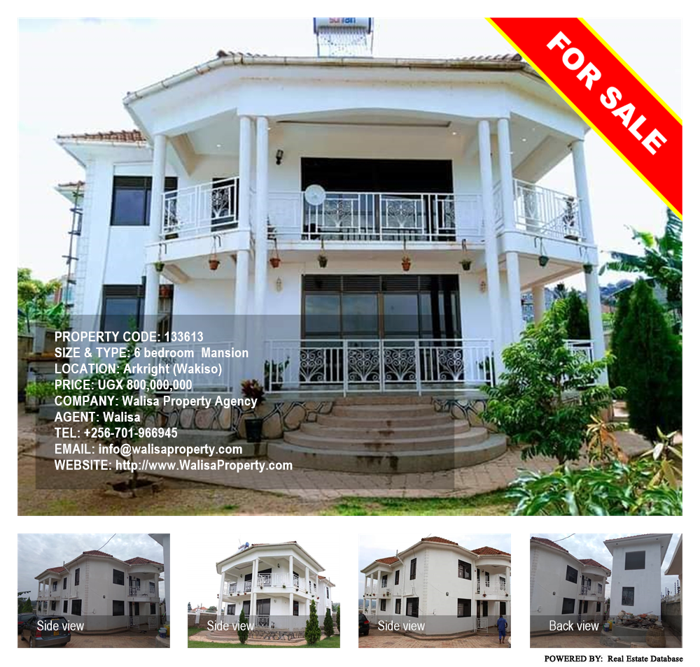 6 bedroom Mansion  for sale in Akright Wakiso Uganda, code: 133613