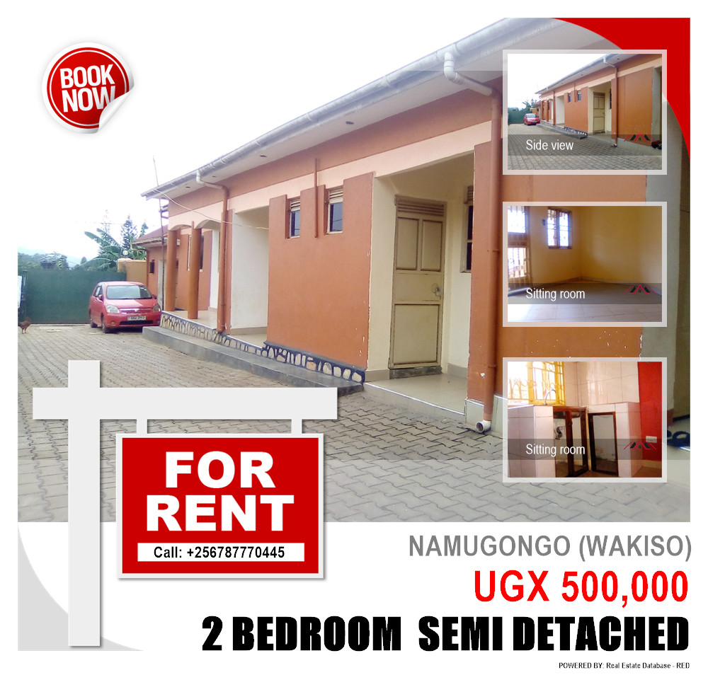 2 bedroom Semi Detached  for rent in Namugongo Wakiso Uganda, code: 133628