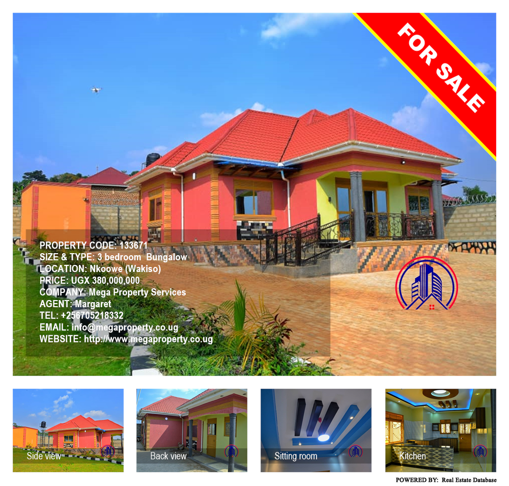 3 bedroom Bungalow  for sale in Nkoowe Wakiso Uganda, code: 133671
