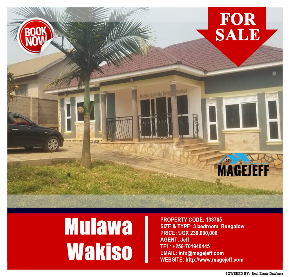 3 bedroom Bungalow  for sale in Mulawa Wakiso Uganda, code: 133705