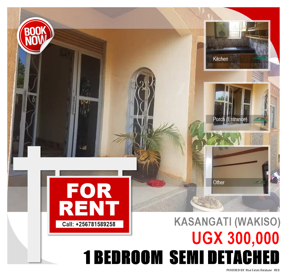 1 bedroom Semi Detached  for rent in Kasangati Wakiso Uganda, code: 133759
