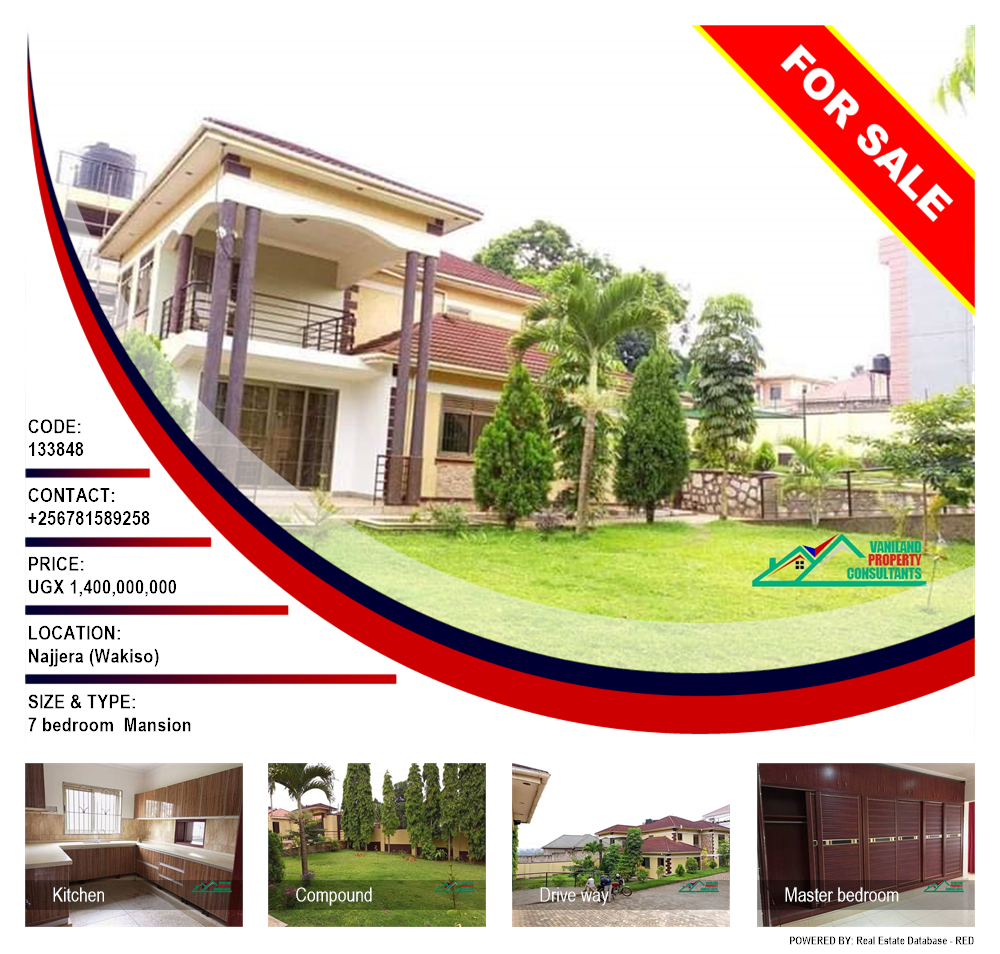 7 bedroom Mansion  for sale in Najjera Wakiso Uganda, code: 133848