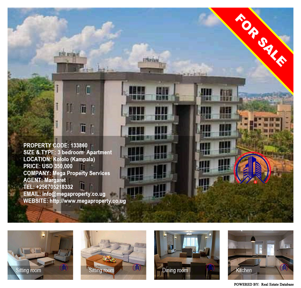 3 bedroom Apartment  for sale in Kololo Kampala Uganda, code: 133860