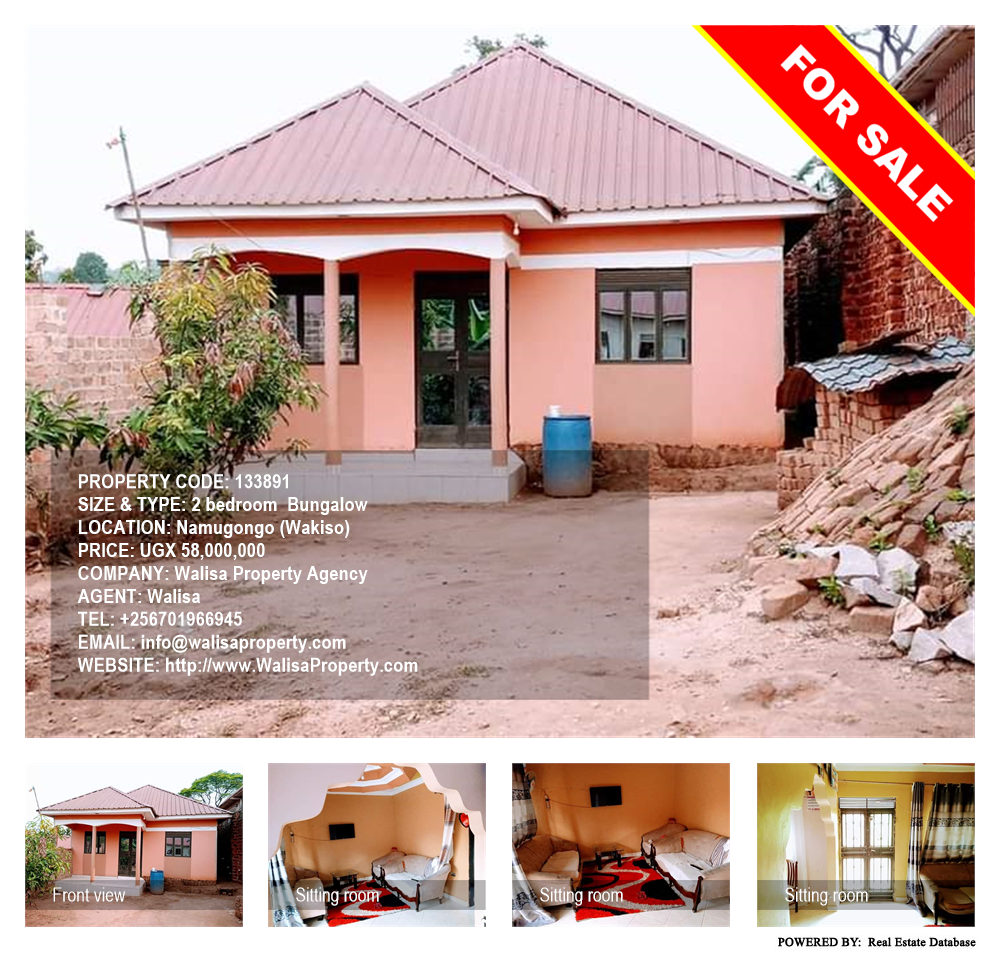 2 bedroom Bungalow  for sale in Namugongo Wakiso Uganda, code: 133891