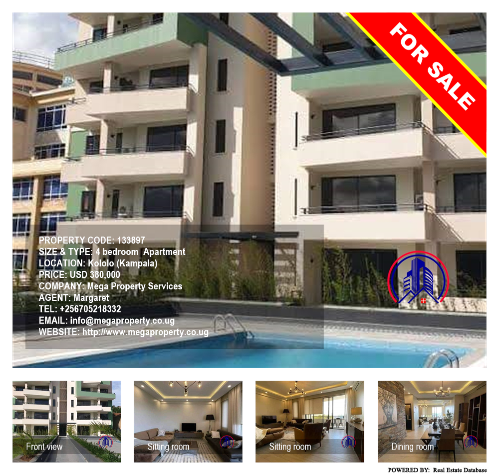4 bedroom Apartment  for sale in Kololo Kampala Uganda, code: 133897