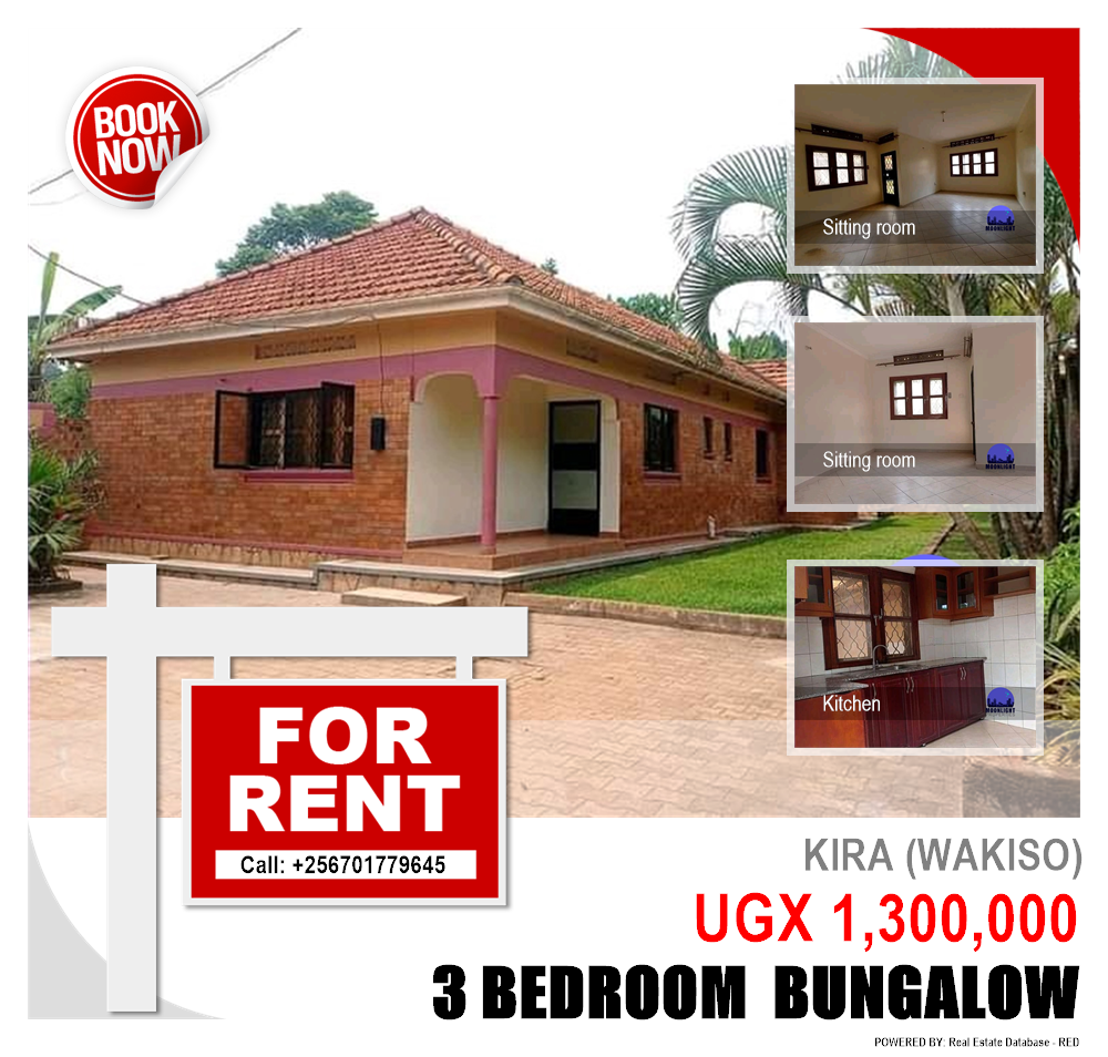 3 bedroom Bungalow  for rent in Kira Wakiso Uganda, code: 133955