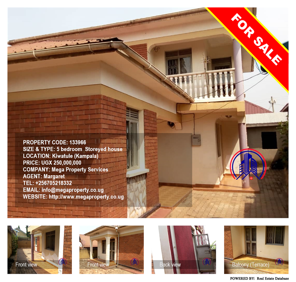 5 bedroom Storeyed house  for sale in Kiwaatule Kampala Uganda, code: 133966