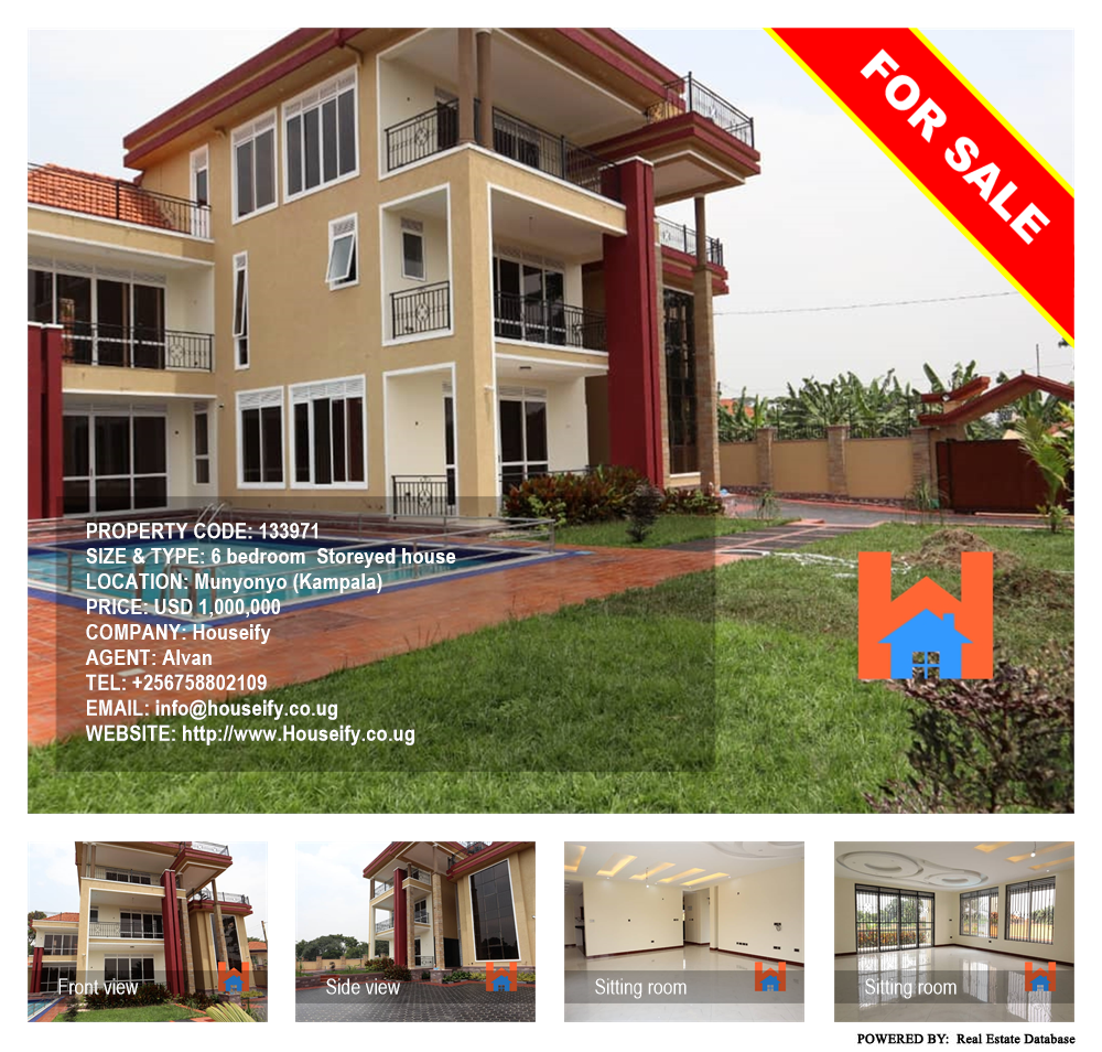 6 bedroom Storeyed house  for sale in Munyonyo Kampala Uganda, code: 133971