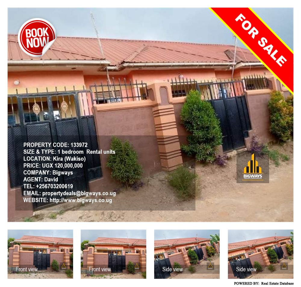 1 bedroom Rental units  for sale in Kira Wakiso Uganda, code: 133972