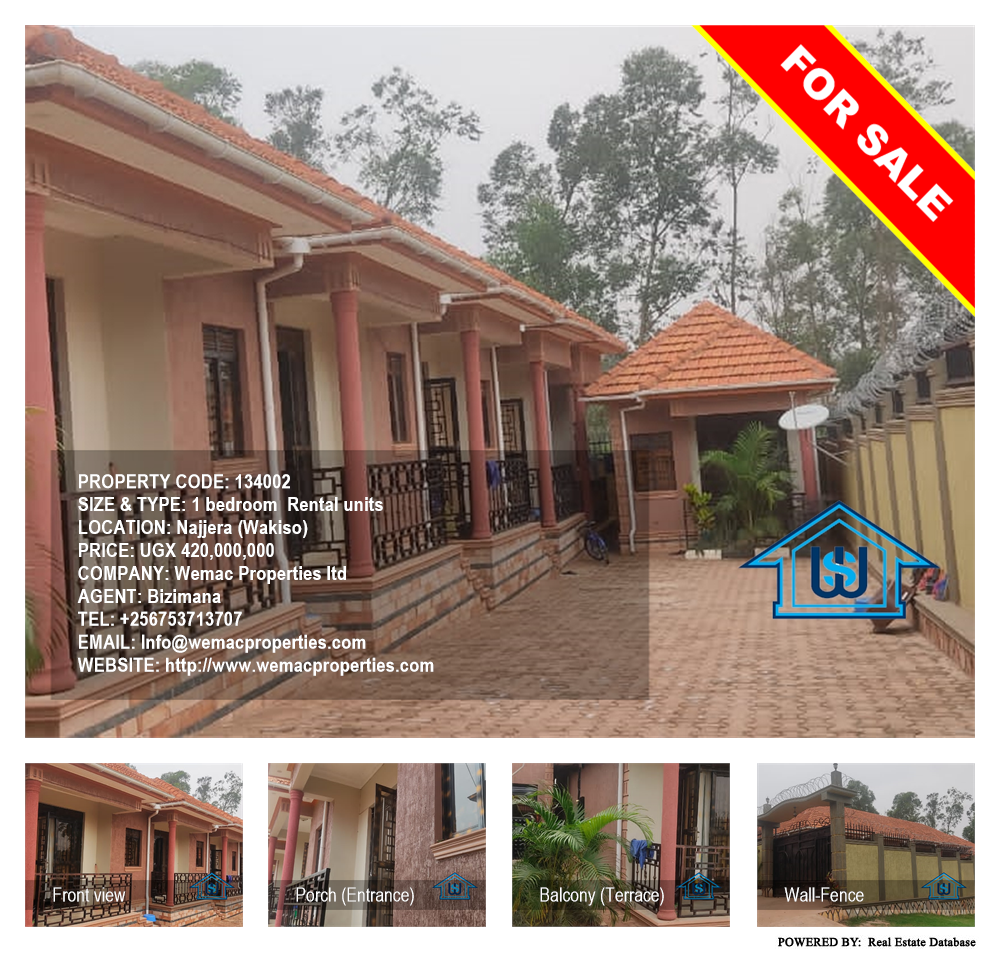 1 bedroom Rental units  for sale in Najjera Wakiso Uganda, code: 134002