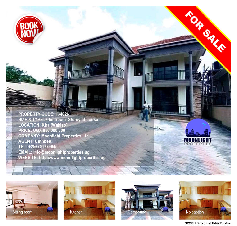 7 bedroom Storeyed house  for sale in Kira Wakiso Uganda, code: 134026