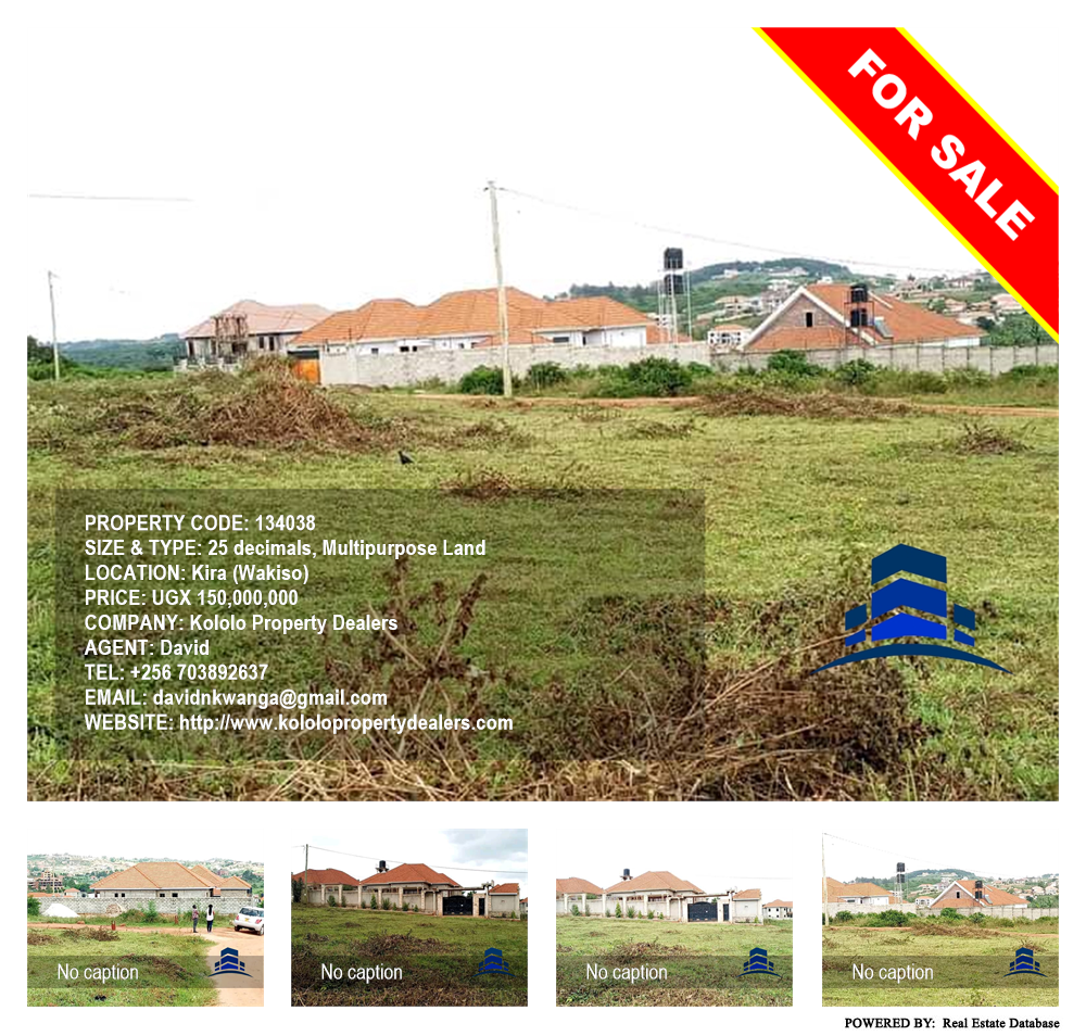 Multipurpose Land  for sale in Kira Wakiso Uganda, code: 134038