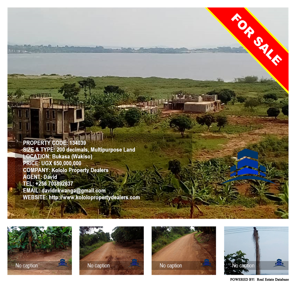 Multipurpose Land  for sale in Bukasa Wakiso Uganda, code: 134039