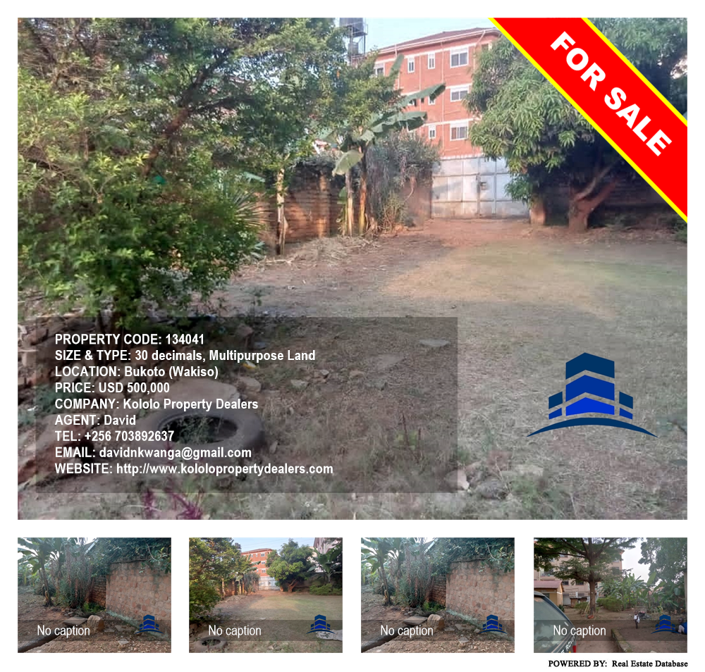 Multipurpose Land  for sale in Bukoto Wakiso Uganda, code: 134041