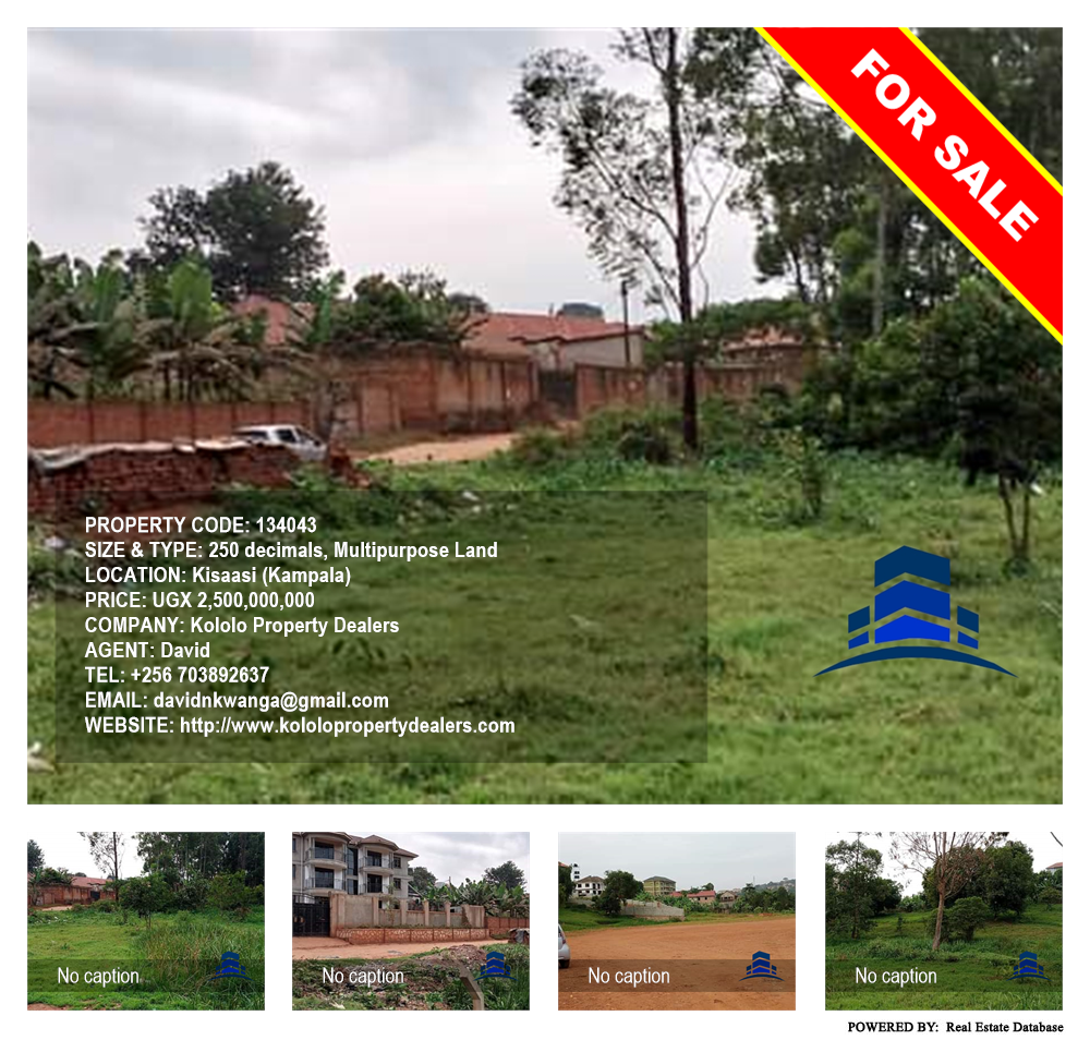 Multipurpose Land  for sale in Kisaasi Kampala Uganda, code: 134043