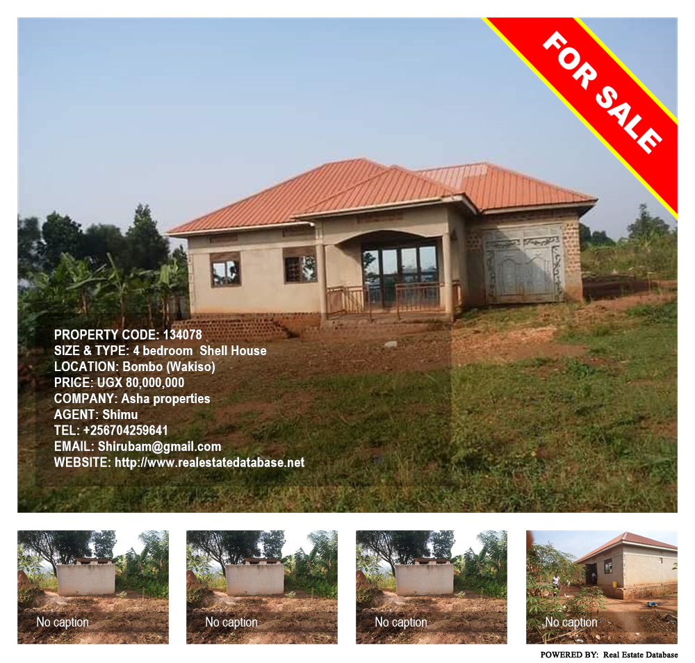 4 bedroom Shell House  for sale in Bombo Wakiso Uganda, code: 134078