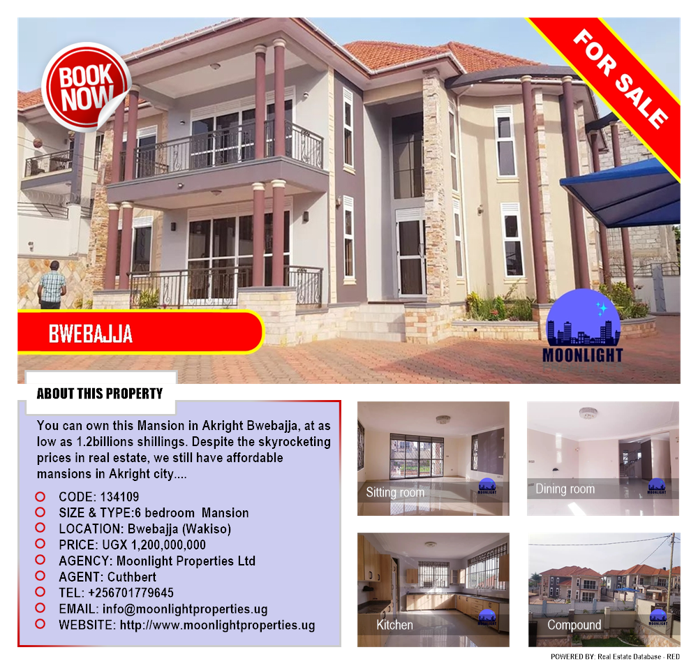 6 bedroom Mansion  for sale in Bwebajja Wakiso Uganda, code: 134109