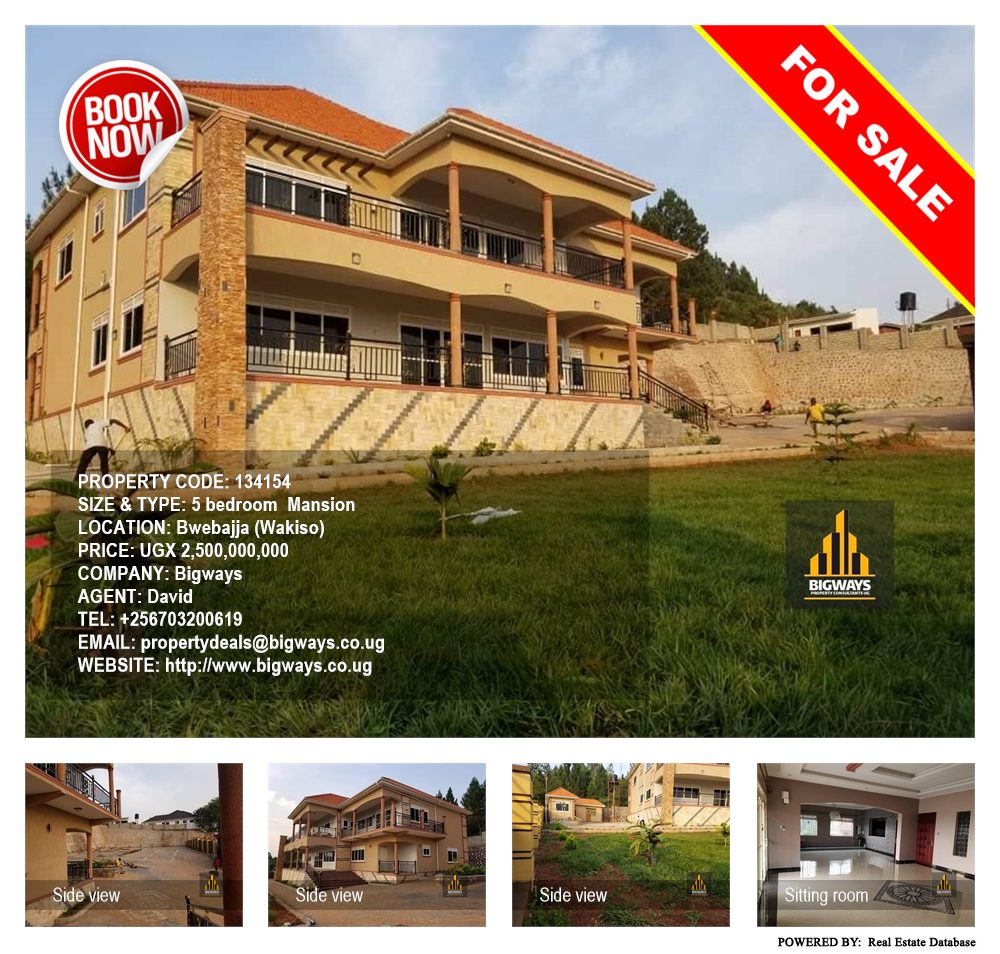 5 bedroom Mansion  for sale in Bwebajja Wakiso Uganda, code: 134154